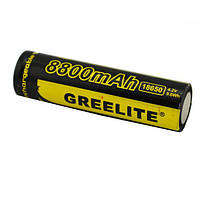 Батарейка пальчик аккумулятор (1шт) 18650 Greelite 4.2V 9.6Wh Li-ion батарейка RE-810 для фонарика