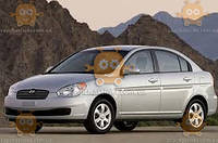 Ветровик Hyundai Accent седан 2006-2010 (скотч) AV-Tuning