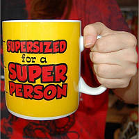 Великий керамічний кухоль для чаю 1000мл Super Person