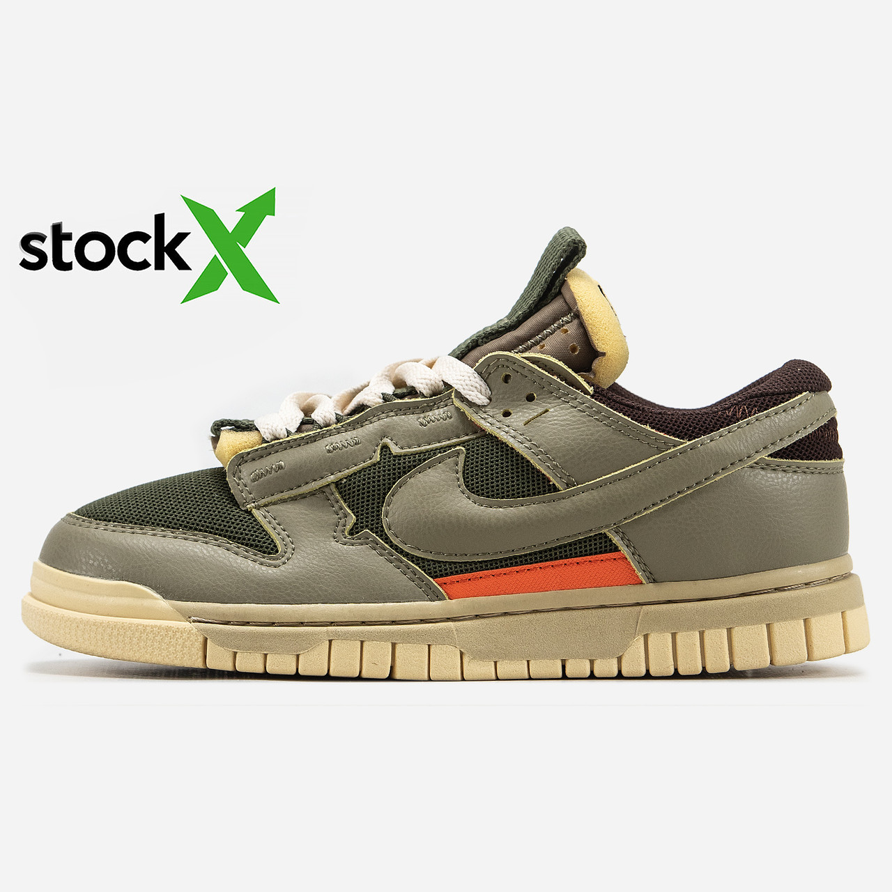 0874 Nike Air Dunk Jumbo Medium Olive