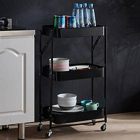 Етажерка металева "Простір", чорна ELISEY