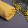 Рушник махровий 70х140 см IZZI, жовтий, натуральний бавовняний, банний, для тіла, фото 6