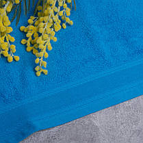 Рушник махровий 50х90 см Наталі щіл 360 грм/м2 бірюза для рук та обличчя бавовняне натуральне, бавовна, фото 5