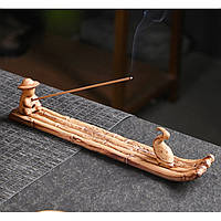 Подставка под аромапалочки керамческая Бамбуковая лодка