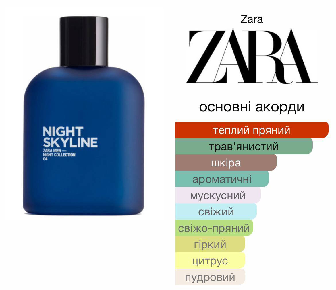 Духи мужские Night Skyline Zara 80 мл от Wow Name Купить мужская