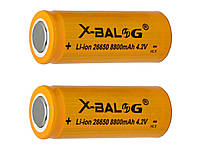 2 Штуки X-BALOG 26650 8800 mAh Li-ion 4.2V Аккумулятор батарейка батарея для фонариков фонарей и т.п. Польша