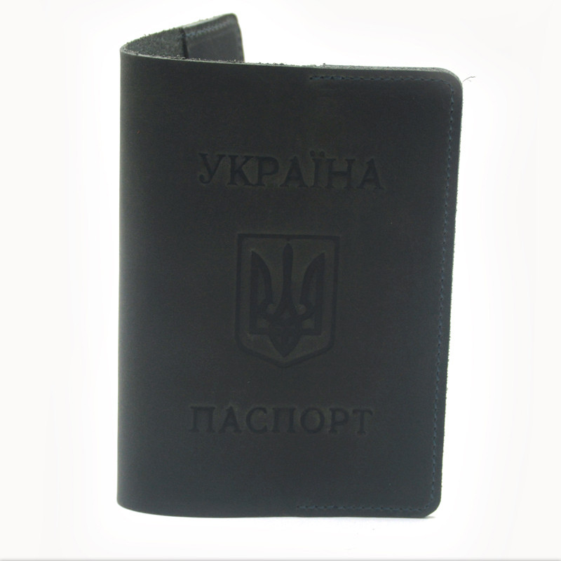 Обкладинка для документів шкіра Крейзі Паспорт Україна сіра 5186-с, фото 1