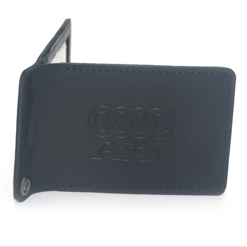 Обкладинка для водійських документів AUDI шкіра Крейзі 1058 чорна, фото 1