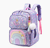 Рюкзак шкільний для дівчинки ранець в школу 1 2 3 4 клас з єдинорогом, фото 4