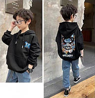 Худі дитяче підліткове на флісі з принтом для хлопчика 6-10 років