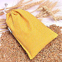 Подушка с пшеницей 15x23 см,TM IDEIA эко-продукт для согревания и релаксации горошек желтый