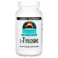 L-тирозин Source Naturals, L-тирозин, порошок в свободной форме, 3,53 унции (100 г) Доставка від 14 днів -