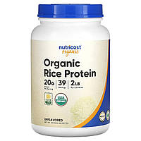 Рисовый белок Nutricost, Organic Rice Protein, Unflavored, 2 lb (907 g) Доставка від 14 днів - Оригинал