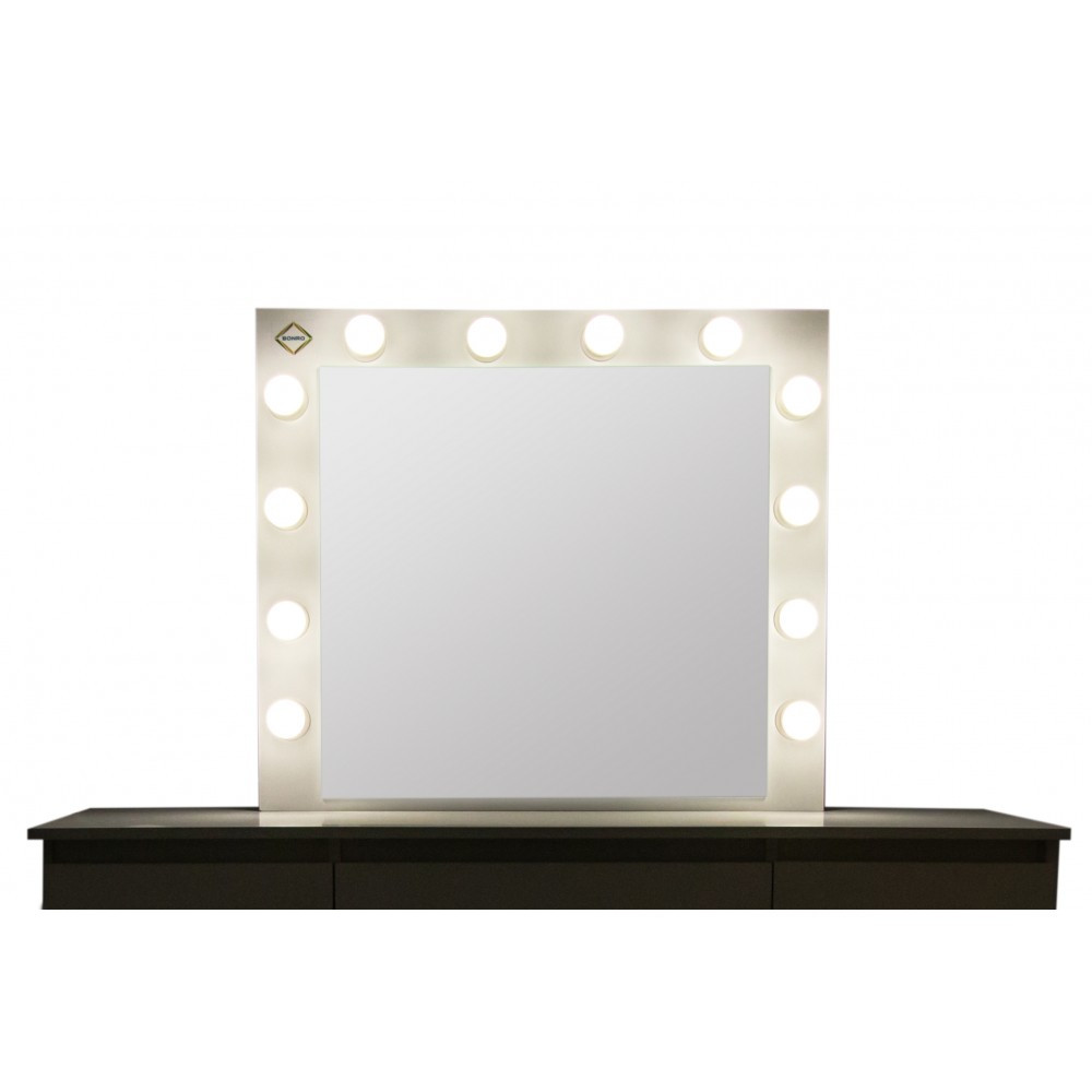Трюмо Туалетный Столик для Макияжа с Зеркалом с Подсветкой 132х42х75 см Bonro B072 Белый Косметический Столик - фото 9 - id-p2074331267