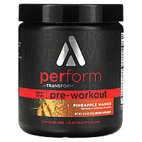 Предтренировочный комплекс без стимуляторов TransformHQ, Perform, Non-Stim Pre-Workout, Pineapple Mango, 12 oz