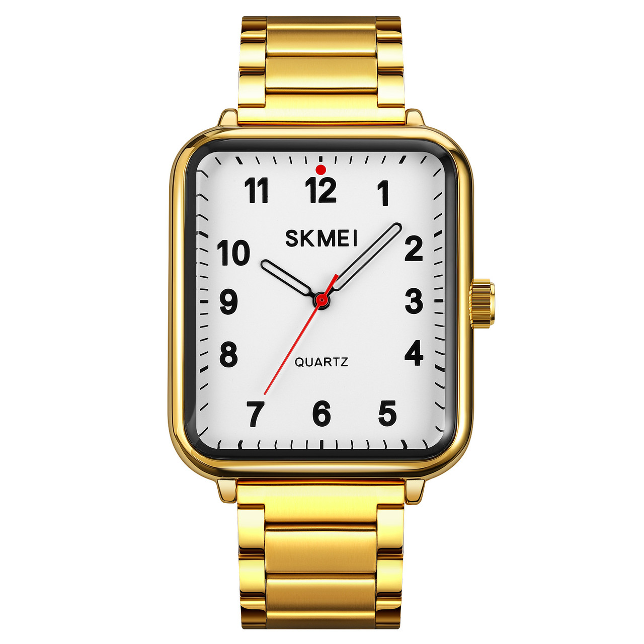 Skmei 1954GDWT Gold-White, годинник, білий, золотий, стильний, міцний, чоловічий, на кожен день, механічний