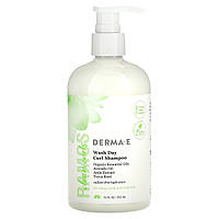 Шампунь для волос DERMA E, Ramos Clean Curls, Wash Day Curl Shampoo, For Wavy, Curly and Coily Hair, 12 fl oz