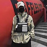 Нагрудна сумка OFFICIAL BD5062 світловідбиваюча рефлективна чорна, фото 8