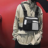 Нагрудна сумка OFFICIAL BD5062 світловідбиваюча рефлективна чорна, фото 9