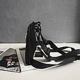 Нагрудна сумка OFFICIAL BD5062 світловідбиваюча рефлективна чорна, фото 3