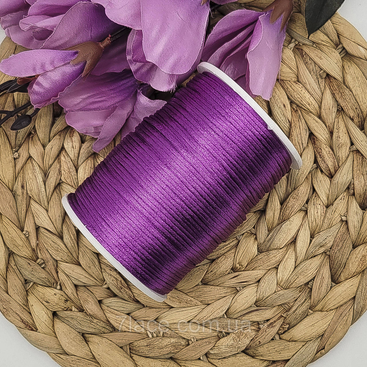 Шнур корсетний (сатиновий, шовковий) / колір БУЗКОВИЙ / 2 мм / замовлення від 1 метра