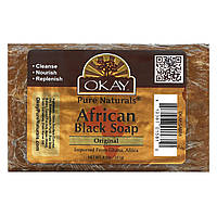 Черное мыло Okay Pure Naturals, African Black Bar Soap, Original, 8.5 oz (241 g) Доставка від 14 днів -