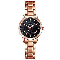 Skmei 1819RGBK Rose Gold-Black, годинник, унісекс, стильний, рожево-золотий, на кожен день
