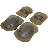 Тактические наколенники и налокотники Олива, полиэстер, ABS пластик, для защиты локтевых и коленных суставов