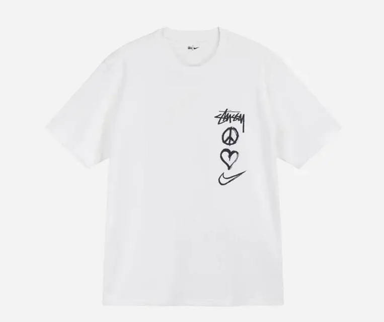 Stüssy × Nike Tシャツ【即完売‼️】 Мужская футболка Stussy x Nike белая унисекс коллаборация Стусси и