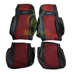 Чохли DAF XF 106 EURO 6 (1+1) 2012- (Червоний) / автомобільні чохли на ДАФ 106 євро 6 "Nika Lux"