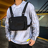 Нагрудна сумка 3027 чорна, фото 7