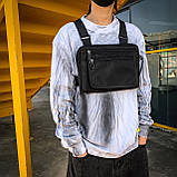 Нагрудна сумка 3027 чорна, фото 5