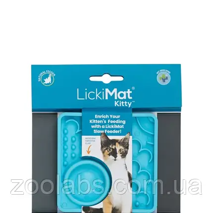 Килимок для повільного харчування для котів | Licki Mat Kitty Classic, фото 1