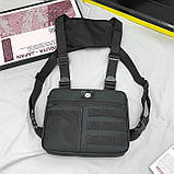 Нагрудна сумка Panda 3066 чорна, фото 2