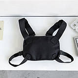 Нагрудна сумка 5009 TOYU BAG чорна, фото 3