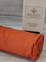 Оранжевая 160х200см. простынь на резинке, наволочки 50-70см. 2 штуки. Belizza Турция.