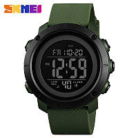 Тактические мужские спортивные часы Skmei 1426AGBK (Army Green-Black), олива, 30м, 30атм, водостойкие, каучук