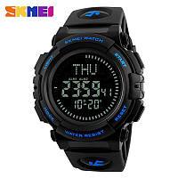 Skmei 1290BU Black-Blue Smart Watch + Compass