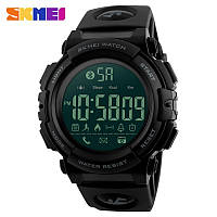 Skmei 1303BK black Smart Watch, часы, чёрные, зеленые, мужские, стильные, прочные, на каждый день, тактические