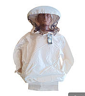 Куртка бджоляра біла бязева з маскою р 56