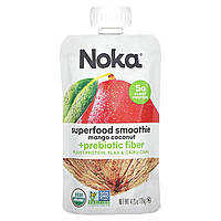 Пакетики для выдавливания Noka, Superfood Smoothie + Plant Protein, Mango, Coconut, 4.22 oz (120 g) Доставка