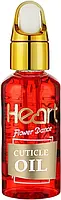 Цветочное масло для кутикул Heart, 30 мл Lady in Red (Красное)