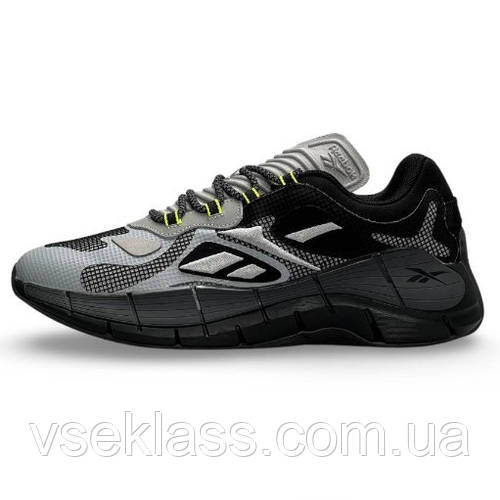 Reebok Zig Kinetica серые с белым и черным мужские кроссовки Рибок Зиг ...