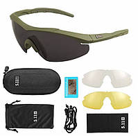 Популярное! Стильные тактические-военные очки 5.11 ПРЕМИУМ, солнцезащитные, спортивные, професиональные.