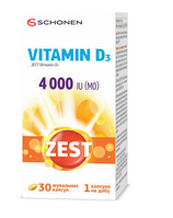 ЗЕСТ Вітамін D3 4000 МО №30 дієтична добавка