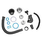 Глибока раковина в кухню Kroner 7849RHM права Графіт і кран змішувач у наборі, мийки для кухні з кранами, фото 6