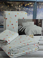 Hedge hogs Зимний комплект постельного белья полуторный размер из фланели ТМ Cotton Collection белое детское