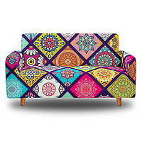Чехол на диван, кресло в стиле бохо, мандала, размер S (+-90-140 см)