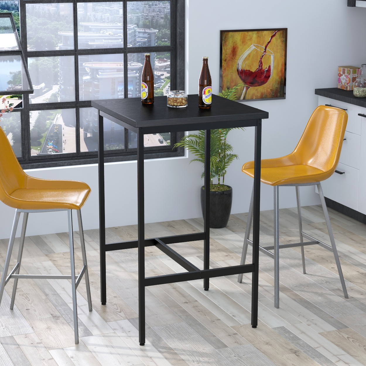 Барний стіл Бруно 65x65 см TM Loft design