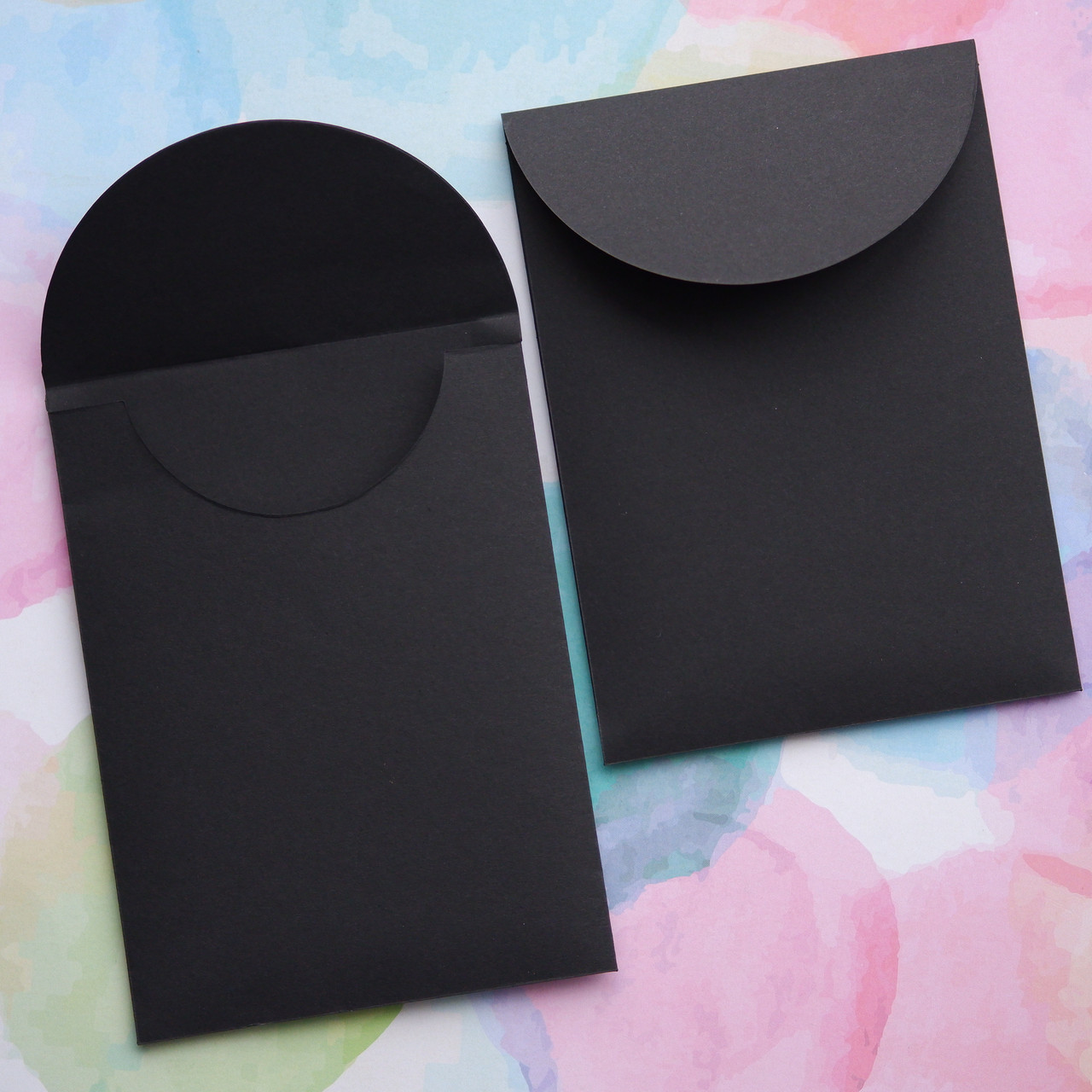 Конверт А6 з клапаном, чорний Creative board brilliant black 120гм2 (чистий)